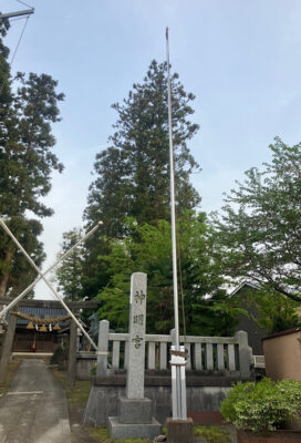 のぼり旗ポール塗装　富山市