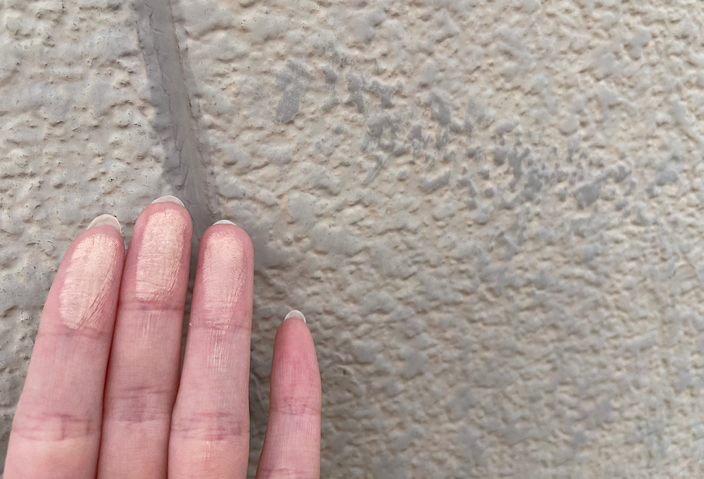 チョーキング　外壁劣化 塗膜の劣化　外壁塗装