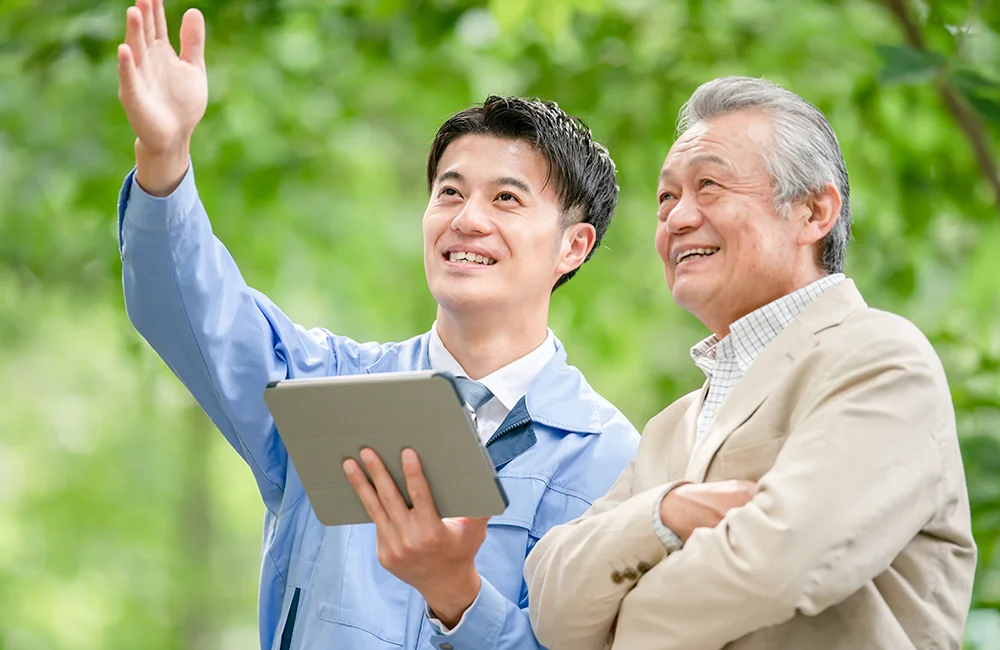 見えない部分だからこそ日々の作業工程を丁寧にご説明させていただいています。